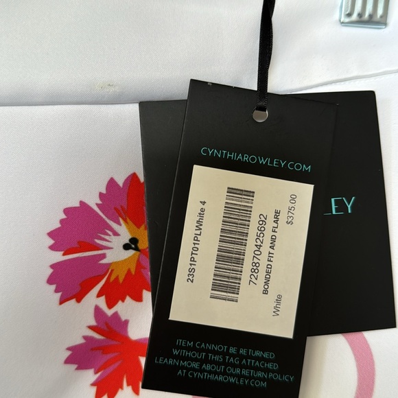 Floral Bonded Stretch Flare Pants - White Multi - Picture 5 of 8